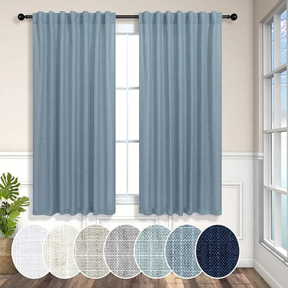 Country Blue Curtains 54 Inch Length by Pitalk