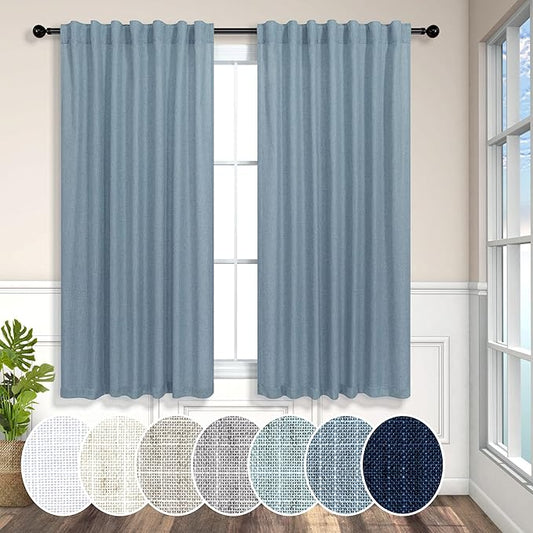 Country Blue Curtains 54 Inch Length by Pitalk