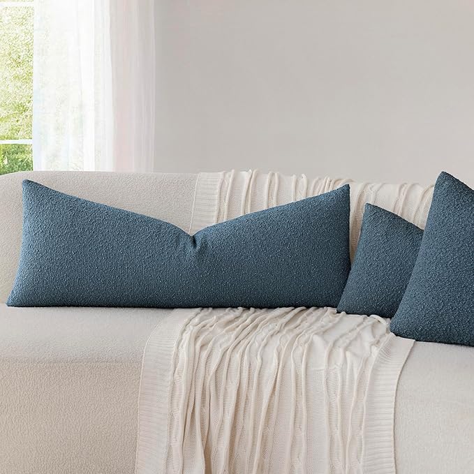 Foindtower Decorative Textured Boucle Throw Pillow Covers Accent Solid Pillow - Image 4