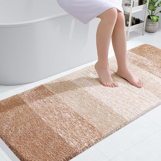 OLANLY Bathroom Runner Rugs 59x24, Extra Soft Absorbent Microfiber Bath Rugs by OLANLY