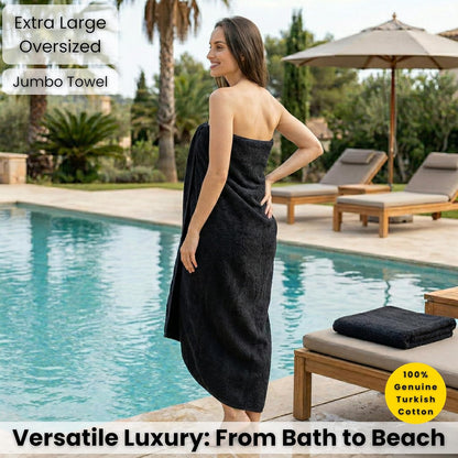 salbakos luxury 100% turkish cotton bath sheet 40x80, side view