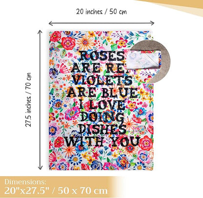 Maison d' Hermine Kitchen Towels Set of 3 100% Cotton 27.50" x 20" Reusable - Image 4