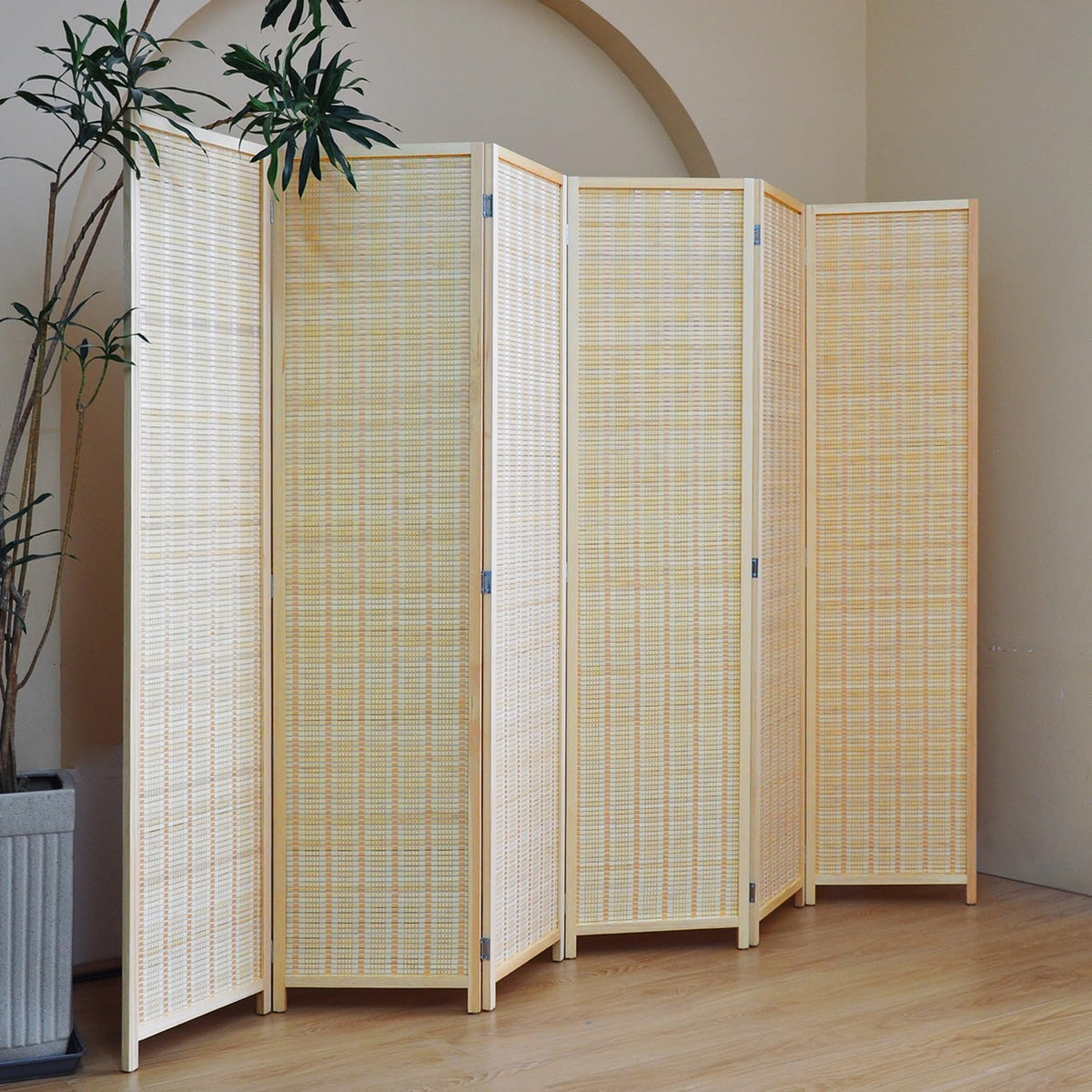 furnnylane 6 panel bamboo room divider – 5.6, close-up detail