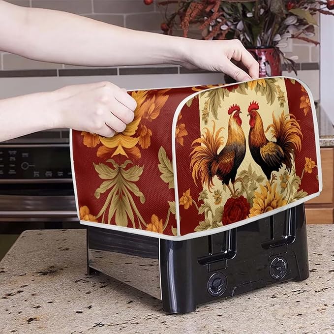 Rooster Toaster and Blender Cover Set Washable Coffee Maker Appliance Covers - Image 5