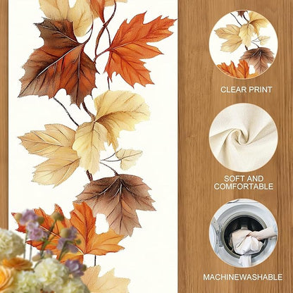 Autumn Leaves Table Runner – 13x72 Inch Fall Table Decor - Image 4