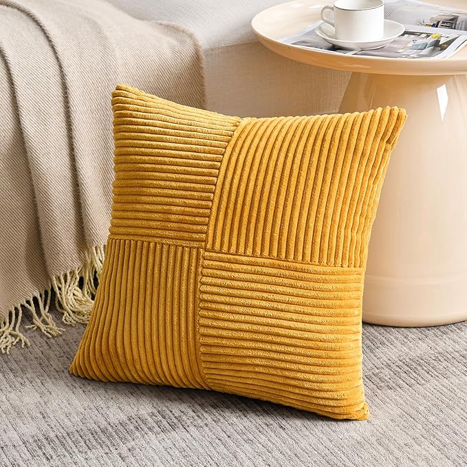 Fancy Homi 2 Packs Sunflower Yellow Spring Decorative Throw Pillow Covers 20x20 - Image 2
