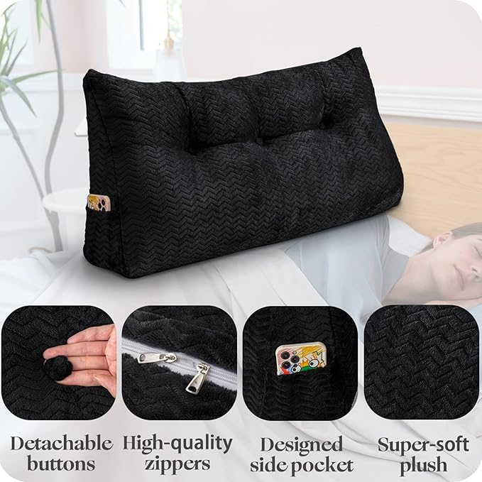 Large Bolster Triangular Headboard Wedge Backrest Positioning Support Bed Rest - Image 3