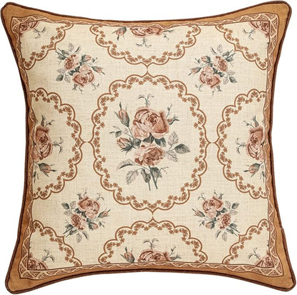 patdrea Designer Vintage Floral Throw Pillow Covers by Welcometopatdrea