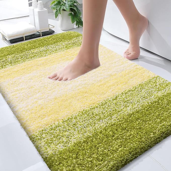 OLANLY Bathroom Rugs Mat 30x20, Extra Soft Absorbent Microfiber Bath Rugs by OLANLY