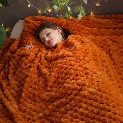 NEWCOSPLAY Super Soft Fall King Blanket Orange Premium Silky Flannel Fleece 3D by NEWCOSPLAY