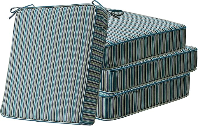 Sunbrella Square Corner Seat Cushions, Indoor Outdoor Water Repellent Universal by Unimatta