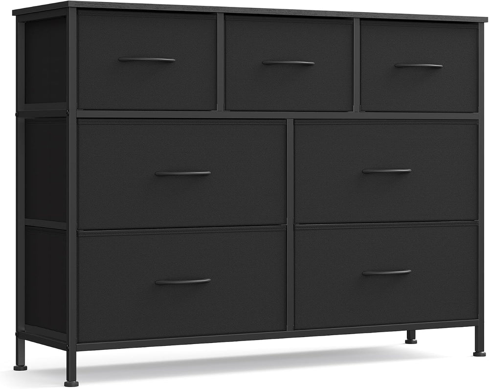 SONGMICS Dresser for Bedroom, Wide Dresser with 7 Fabric Drawers
