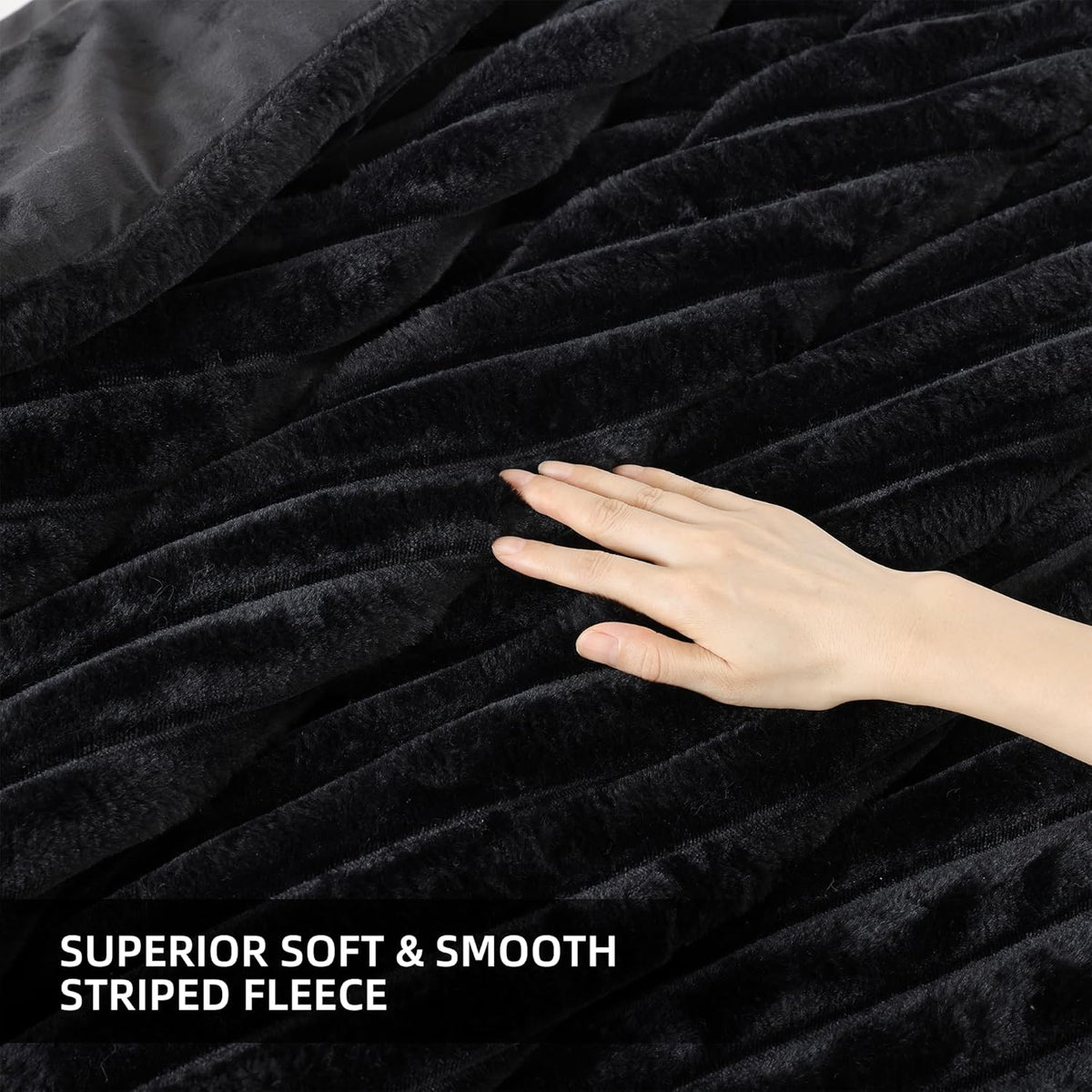 smoofy fluffy full size comforter 3 pcs showing dimensions