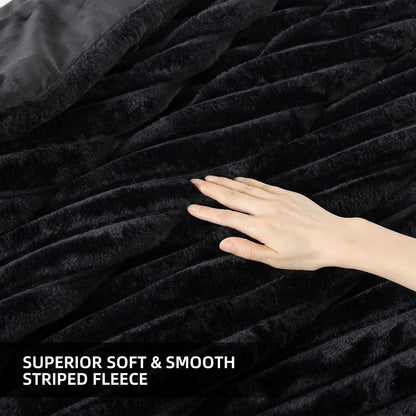smoofy fluffy full size comforter 3 pcs showing dimensions