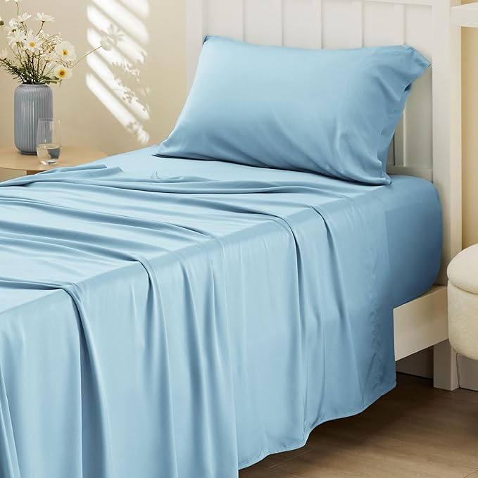 Bedsure Cooling Sheets Twin, Rayon Derived from Bamboo, Breathable & Soft Twin by BEDSURE