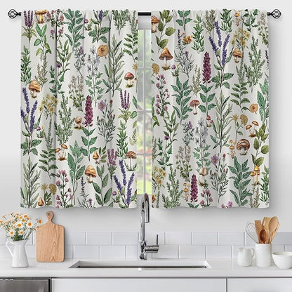 Aimego Spring Floral Kitchen Curtains by Aimego