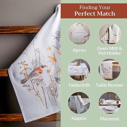 Maison d' Hermine Kitchen Towels Set of 3 100% Cotton 27.50" x 20" Reusable - Image 5