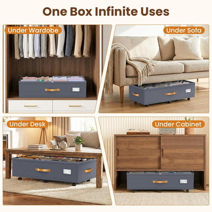 budding joy 80l 2 pack adjustable under bed on a desk or shelf