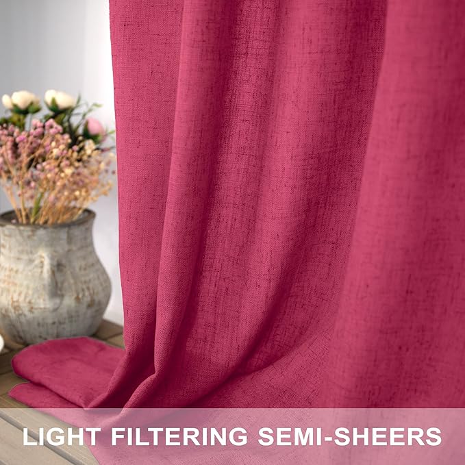 Hot Pink Curtains 45 Inch Length - Image 3