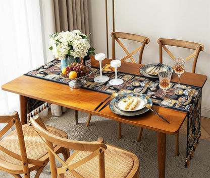 13×72 Inch Table Runner, Retro-Luxury Tassels Series - Image 6