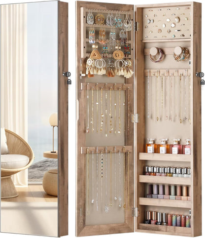 nicetree mirror jewelry cabinet, full length mirror, wall, main product view