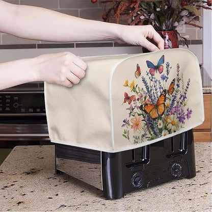 ZFRXIGN Flower Butterfly Toaster Cover Small Appliance Covers Toaster Cover 4 - Image 2
