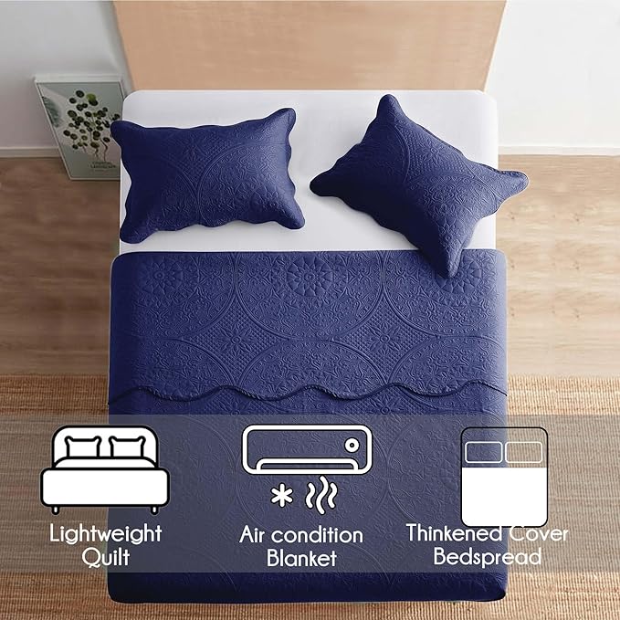 IR Imperial Rooms King Quilt Bedding Set Size + 2 Pillow Shams - Image 2