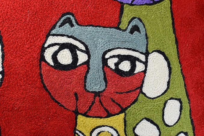 Lumbar Picasso Cat Pillow Cover Red Kitties Pillowcase Cute Cat Cushion Kitty - Image 9