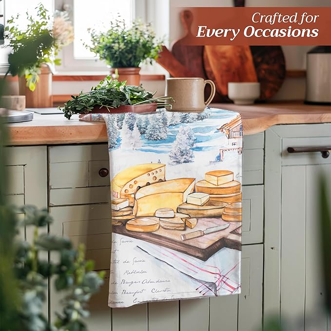 Maison d' Hermine Kitchen Towels Set of 3 100% Cotton 27.50" x 20" Reusable - Image 6
