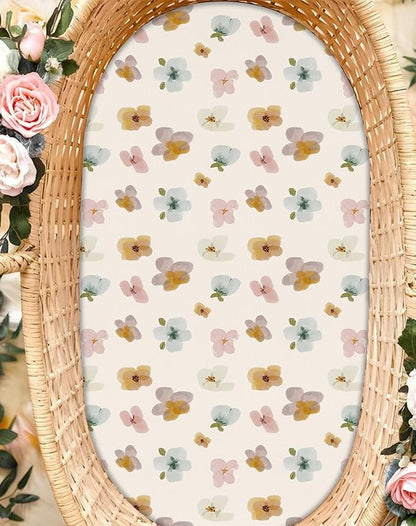 Bassinet Sheets for Baby Girls Boys 2 Pack, Fitted Baby Mattress Sheet for - Image 4