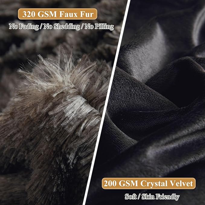 XeGe Tie Dye Faux Fur Fluffy Throw Pillow Cases, Plush Shaggy Soft Furry - Image 4