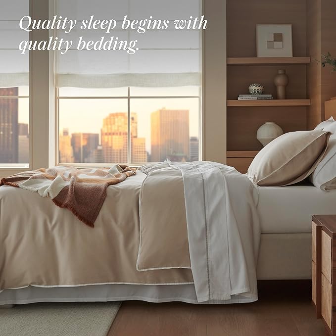 Double Stitch Cotton Tencel Duvet Cover - Image 5
