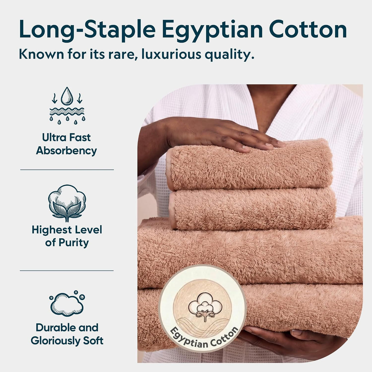 vesta egyptian cotton towel set, 700 gsm, 100%, close-up detail