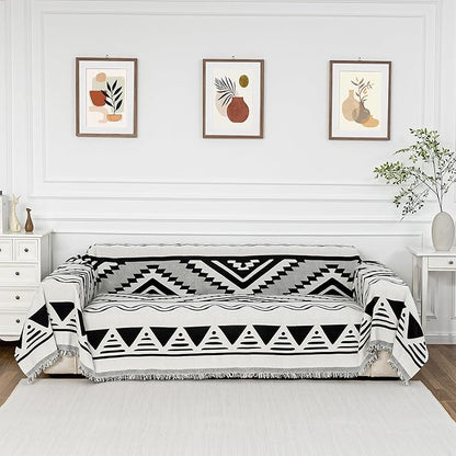 MYSKY HOME Couch Cover for Sectional Sofa Set Boho Geometric Furniture Sofa by MYSKYHOME