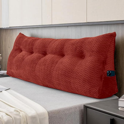 Large Bolster Triangular Headboard Wedge Backrest Positioning Support Bed Rest by ZOEMO