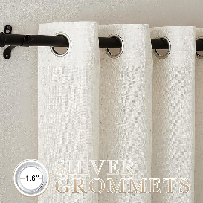 NICETOWN Flax Polyester Linen Curtains - Image 2