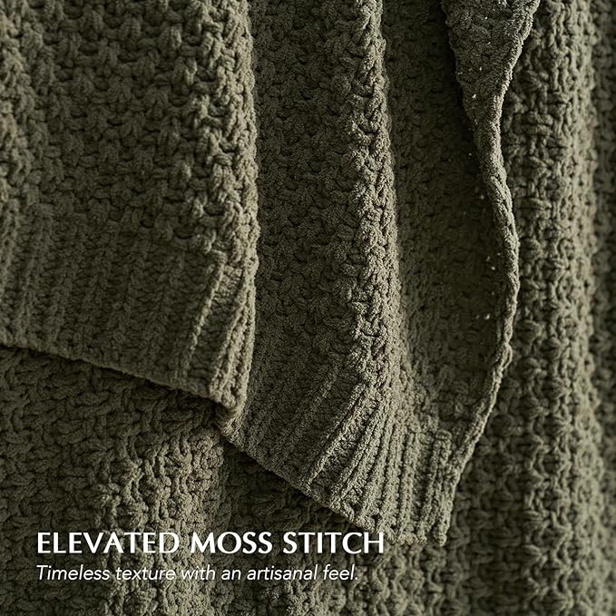 EVERGRACEHOME Chunky Chenille Knit Throw Blanket - Image 3