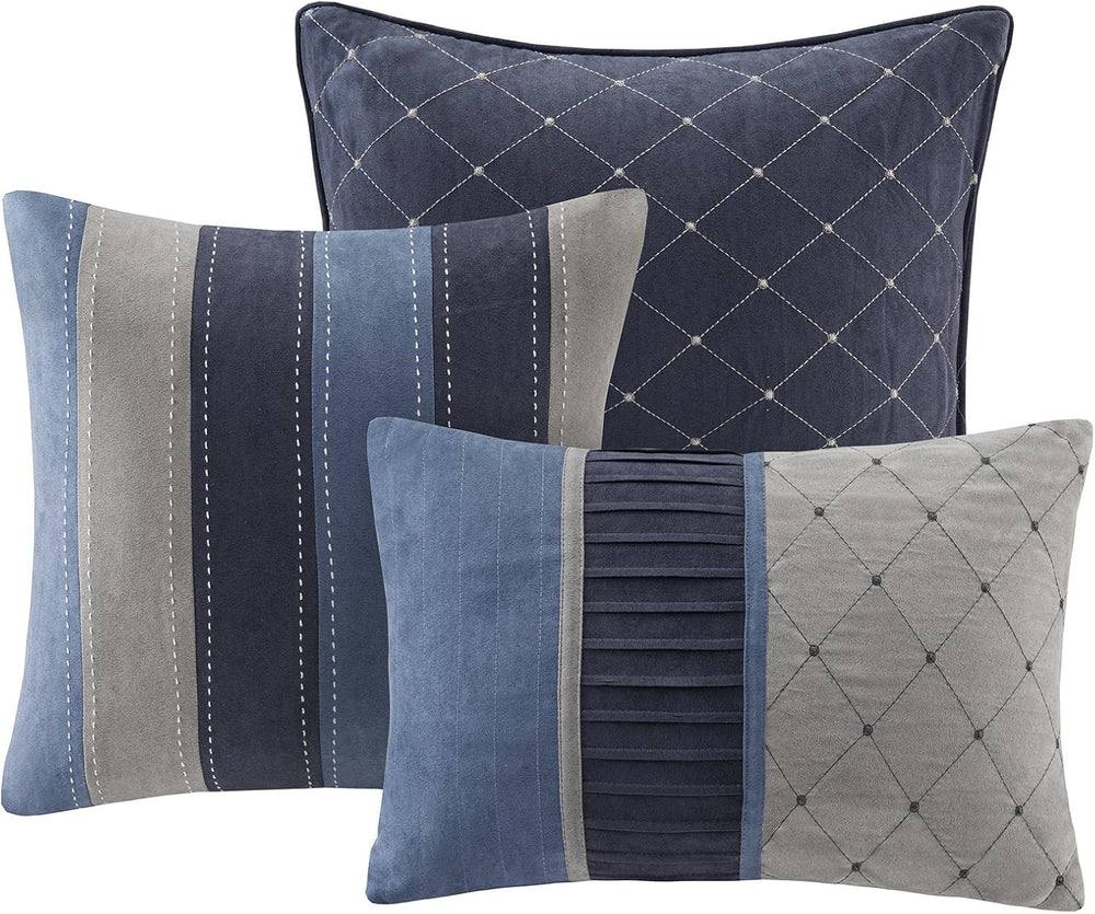 Madison Park Casual Modern Comforter Set, 7PC Queen Bedding Set