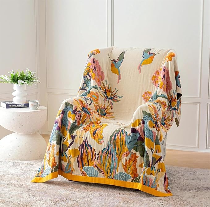 MSGKV Boho Throw Blanket King Size Warm Blanket - Image 4