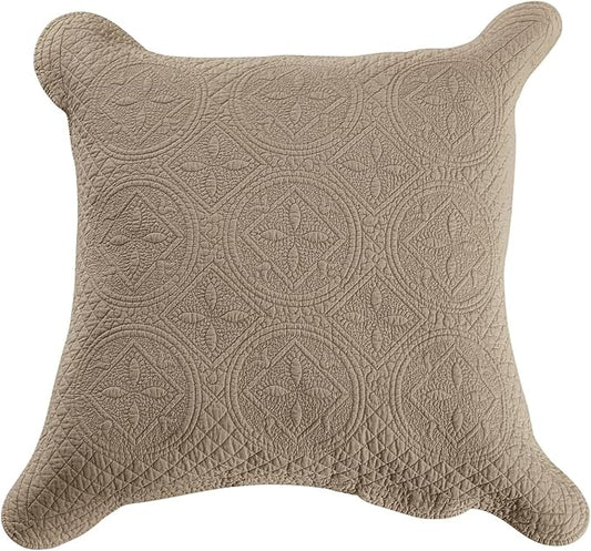 Calla Angel Sage Garden Luxury Pure Cotton Matelasse Quilted Pillow Sham by Calla+Angel