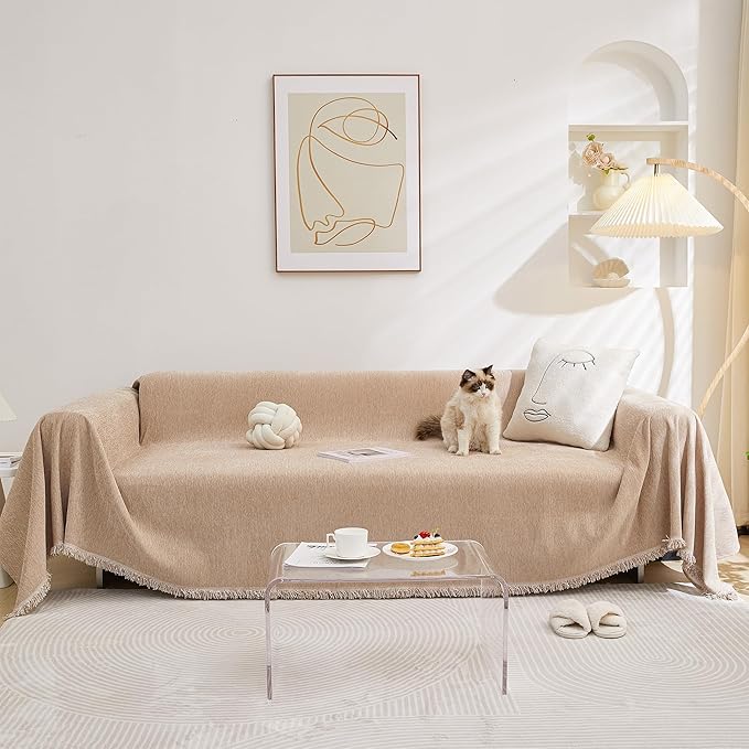 MEETSKY Couch Covers for 3 Cushion Couch Sofa Furniture Covers Pet Sofa Covers - Image 7