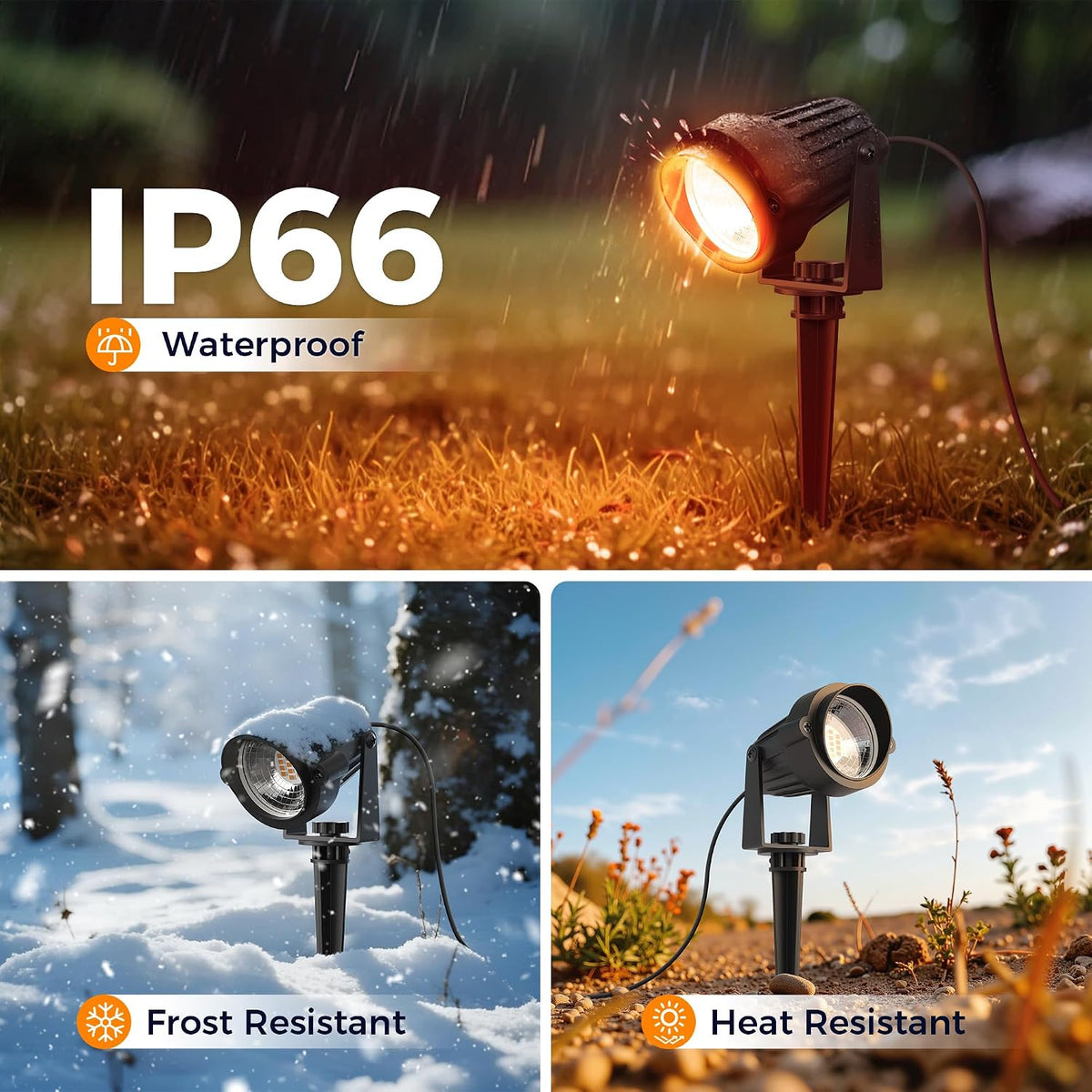 L LOHAS LED Halloween Lights Outdoor, Orange and Purple Spotlight 5W