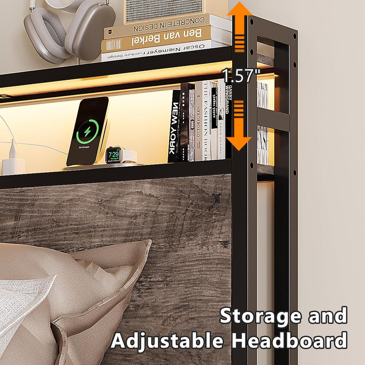 vingli king bed frame with 4 storage drawers, package contents