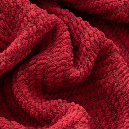 BATTILO HOME Red Throw Blanket for Couch, Knit Christmas Throw Blanket for Home - Image 7