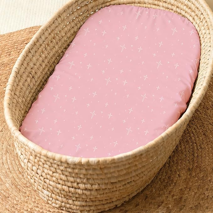 Bassinet Sheets for Baby Girl 32 * 16, 3 Pack Soft Breathable Baby Bassinet - Image 7