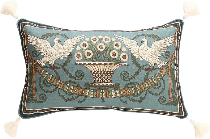 Rectangle Throw Pillow Covers, French Green Farmhouse by bilingaier