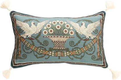 Rectangle Throw Pillow Covers, French Green Farmhouse by bilingaier