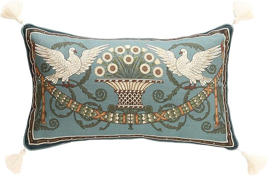 Rectangle Throw Pillow Covers, French Green Farmhouse by bilingaier