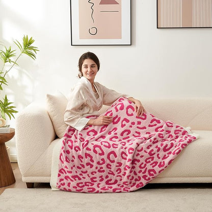 Snuggle Sac Ultra Soft Pink Leopard Blanket Twin Size - Image 2