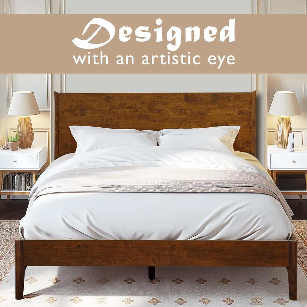 Acacia Haven King Size Bed Frame and Headboard, King Size Platform Bed Frame ...